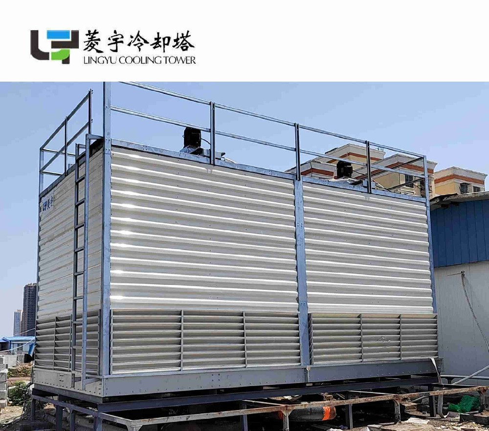 南陽港達商貿城600噸菱宇方形逆流冷卻塔